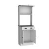 Pantry Cabinet Microwave Stand Warden, Kitchen, White/Black