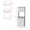 Pantry Cabinet Microwave Stand Warden, Kitchen, White/Black