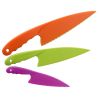 Set of 3 Plastic Kitchen Knife for Kids, Safe Nylon Cooking Knives for Children, for Fruit, Bread, Cake, Pastry, Salad or Lettuce