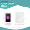 Pack of 1000 Clear Zipper Bags 4 x 4. Seal Top Polyethylene Bags 4x4. Thickness 4 mil. Plastic Poly Bags for Packing and Storing. Ideal for Industrial